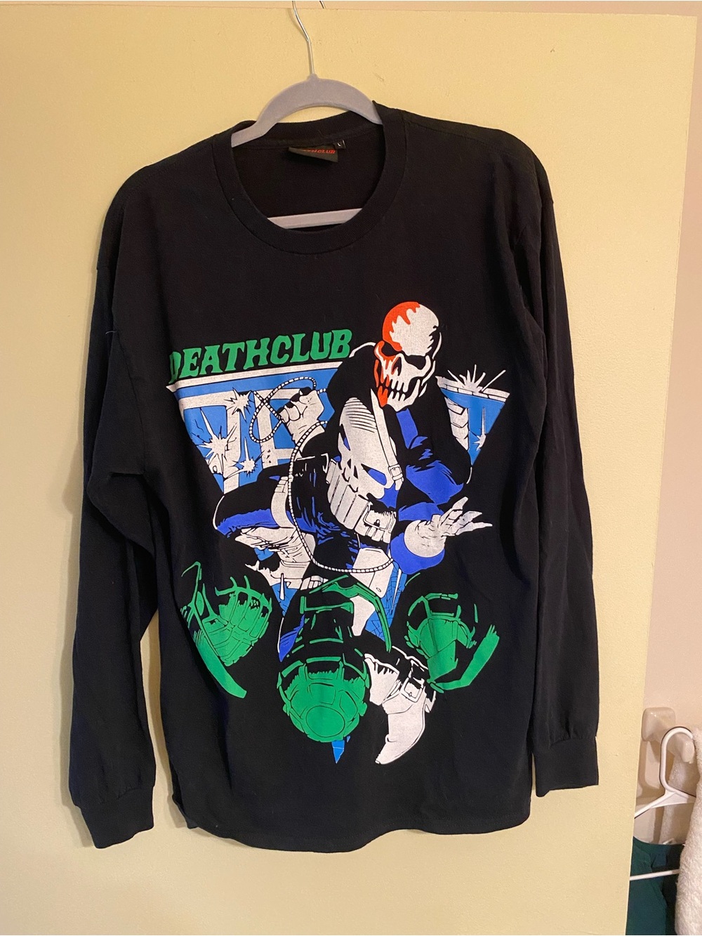 Graphic Black Long-Sleeve Sweater